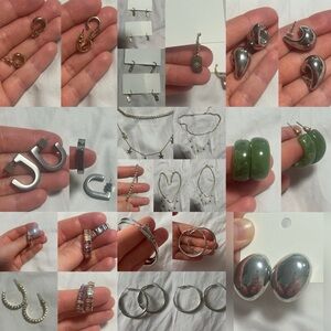 19-Piece Assorted Jewelry Bundle – Earrings, Necklaces & Accessories